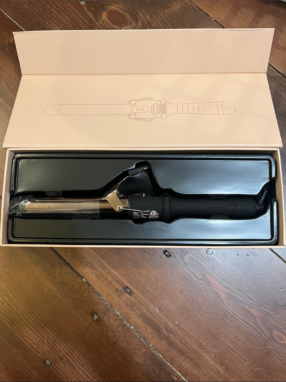 Bombay hair clamp 33mm curling iron rose gold with heat glove. BRAND NEW!